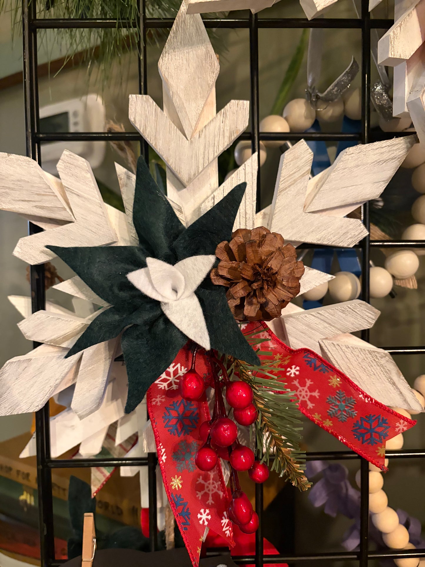 Wooden Snowflake-Hanging