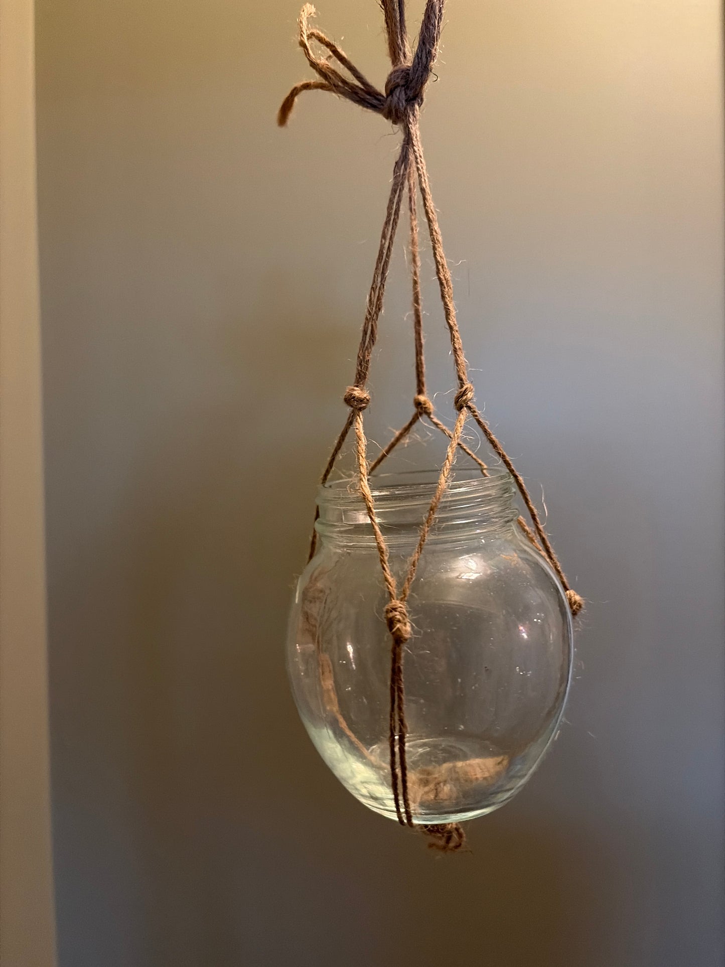 Vintage hanging single propagation bottle