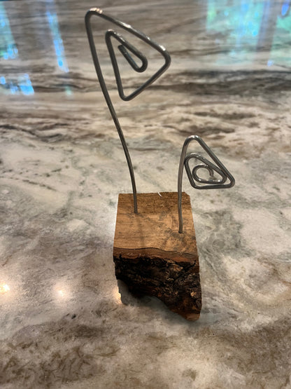 Wood and Wire Photo or Note Holder