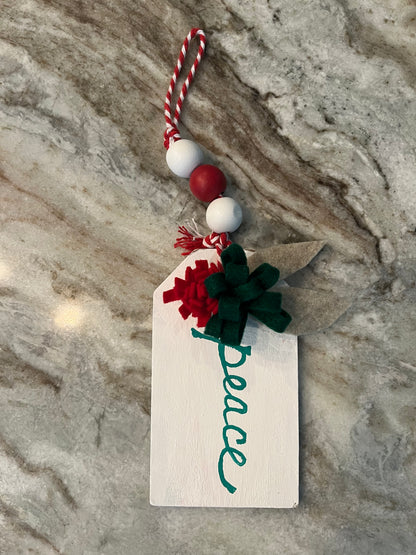 Christmas Ornament-wooden gift tag