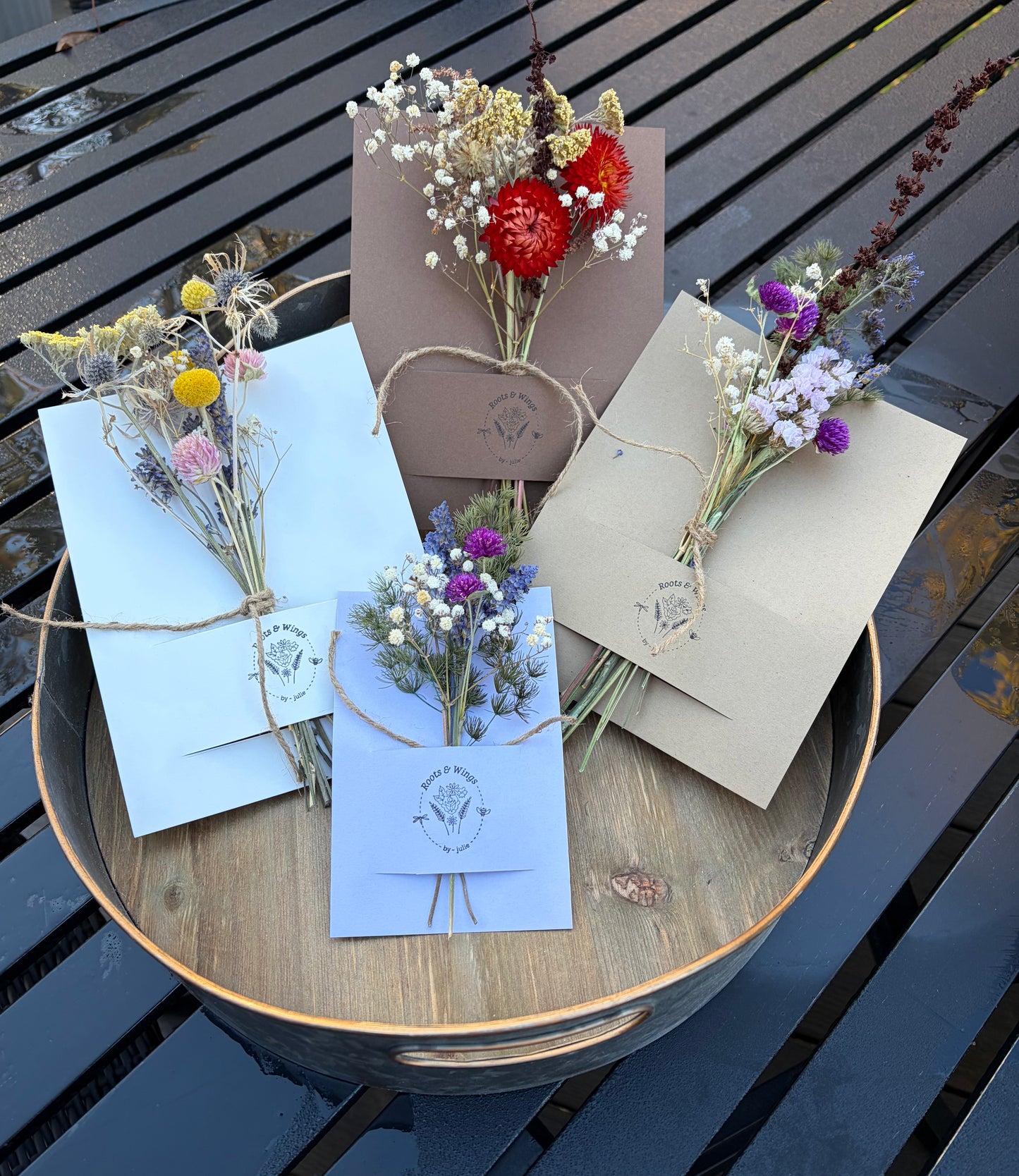 Dried flower bouquet