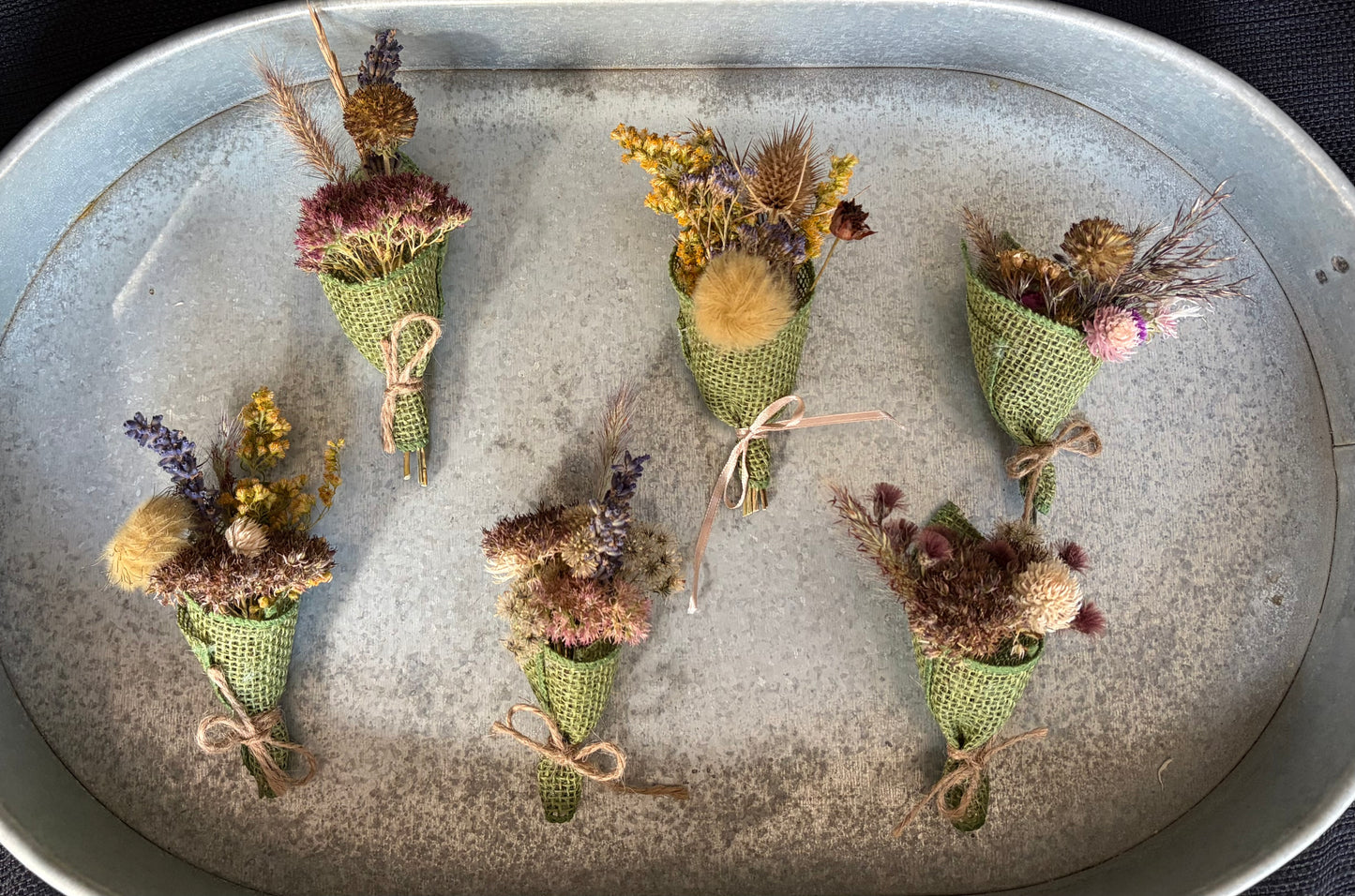 Dried flower magnet