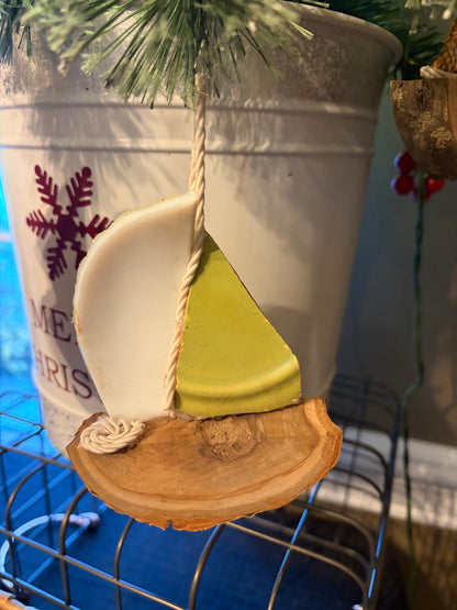 Sail boat ornament