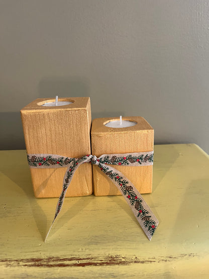 Wooden Candle Holder