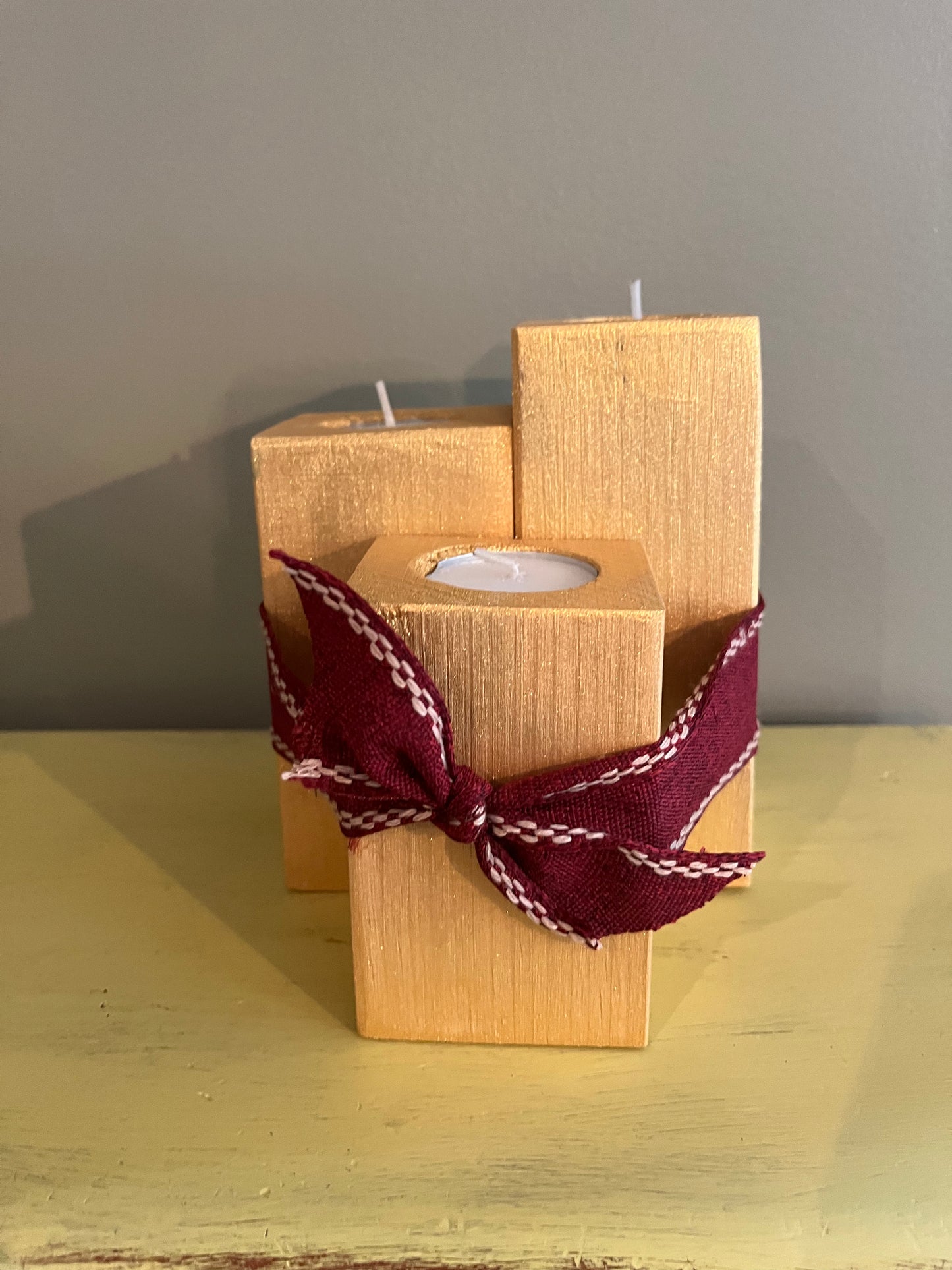 Wooden Candle Holder