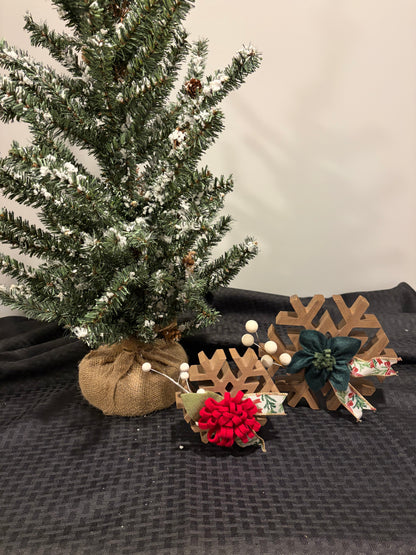 Wooden snowflake