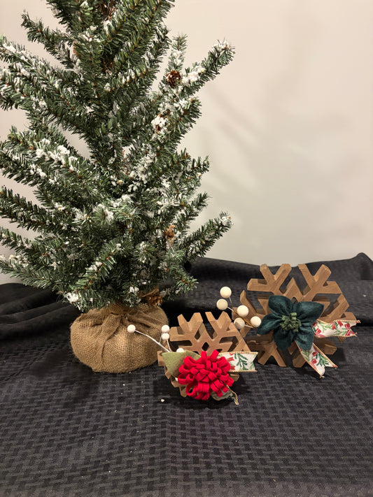 Wooden snowflake