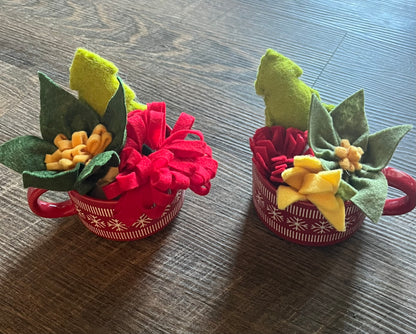 Mug with succulents and flowers