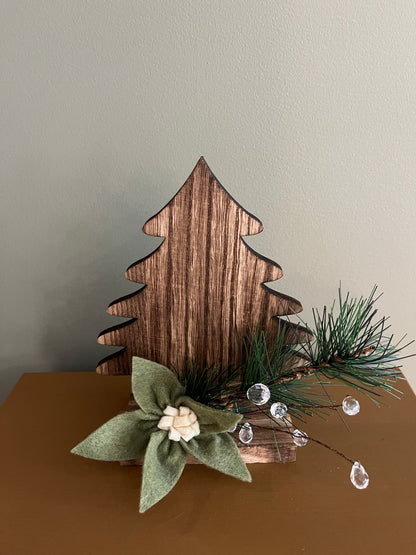 Wooden Tree with Forever Flowers